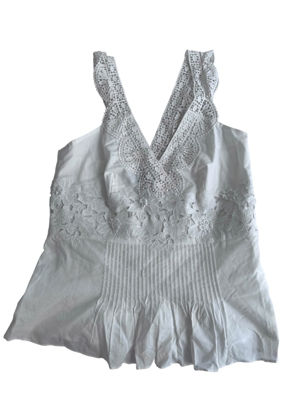 J. Crew Collection white broderie anglaise pintuck eyelet top 000